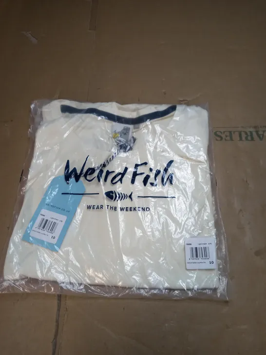 WEIRD FISH CREAM OUTFITTER LONG SLEEVE T-SHIRT - SIZE 10