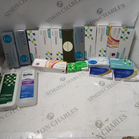 LOT OF HOUSEHOLD ITEMS TO INCLUDE ACUVUE OASYS WITH HYDRALUXE CONTACT LENSES , ETC