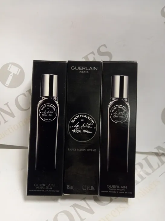 LOT OF 3 X 15ML GUERLAIN LA ROBE NOIRE BLACK PERFECTO EAU DE PARFUM FLORALE