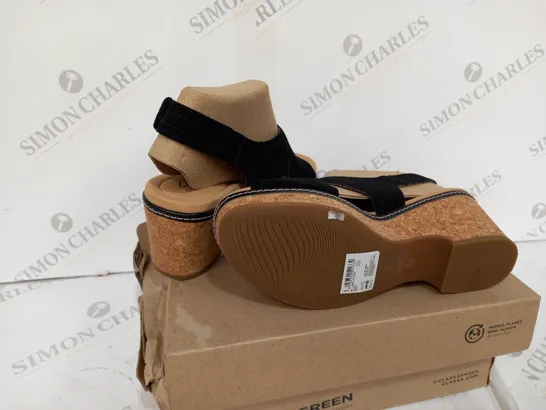 BOXED BROWN & BLACK HEEL CLARKS SHOES