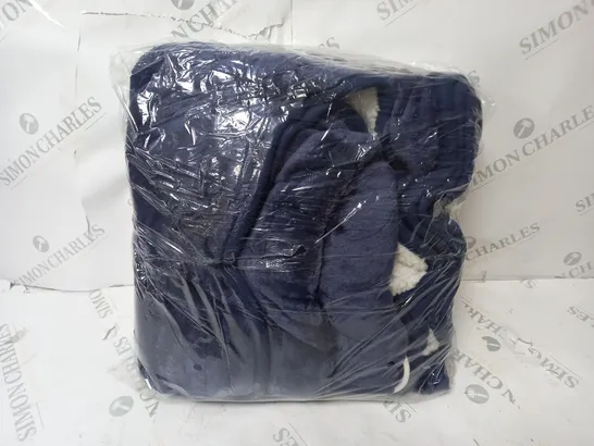 COZEE HOME OVERSIZED HEATED WRAP IN NAVY