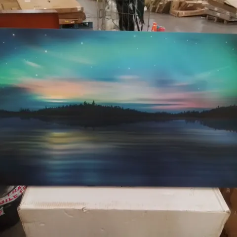 NORTHERN LIGHTS LAKE DREAM - WRAPPED CANVAS