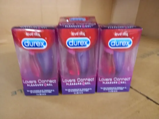 LOT OF 3 DUREX 2-PACKS OF PLEASURE GEL