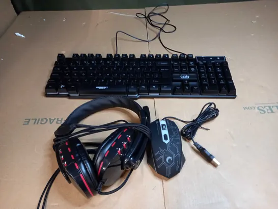 ORZLY RX250 ESSENTIAL PACK WITH KEYBOARD, MOUSE, HEADPHONES AND MOUSEPAD