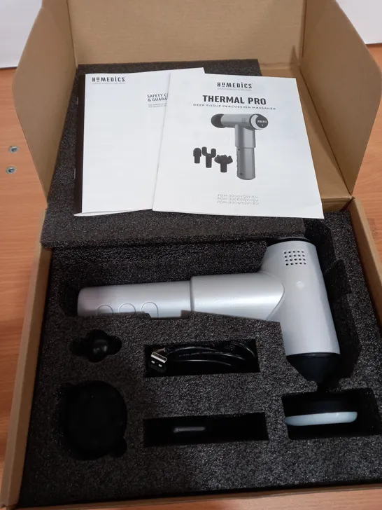 BOXED HOMEICS THERMAL PRO DEEP TISSUE PERCUSSION MASSAGER 