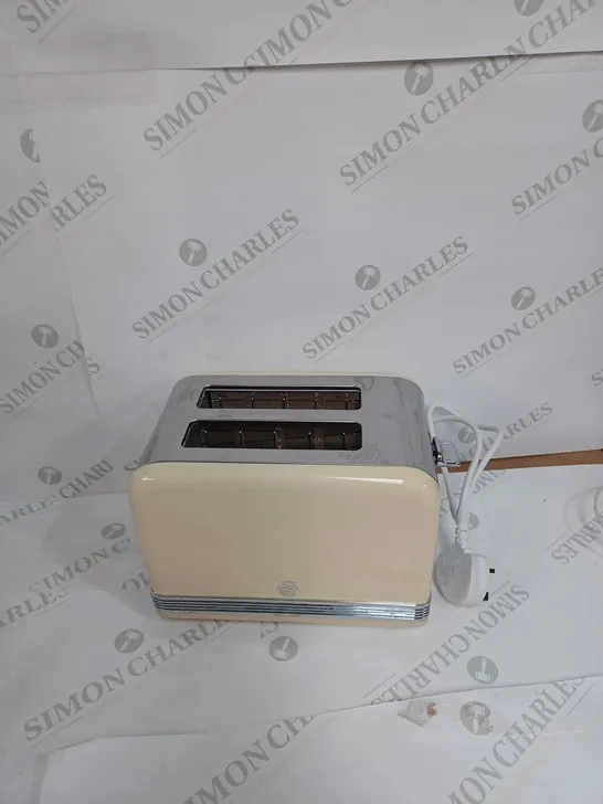 SWAN 2 SLICE RETRO TOASTER, CREAM