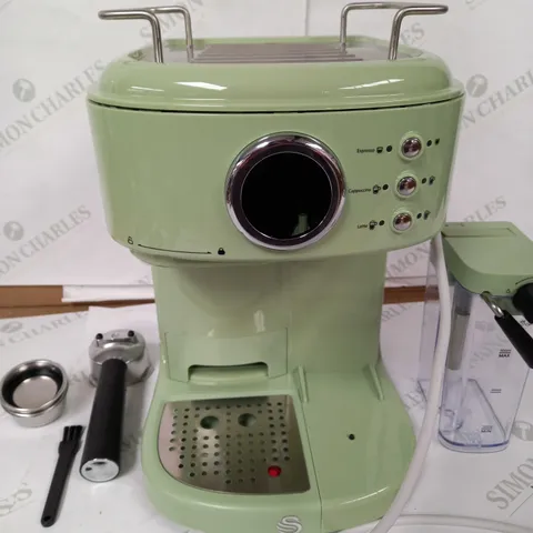 SWAN RETRO ONE TOUCH ESPRESSO MACHINE - GREEN