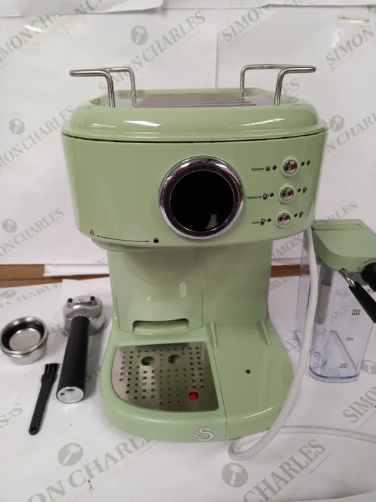 SWAN RETRO ONE TOUCH ESPRESSO MACHINE - GREEN