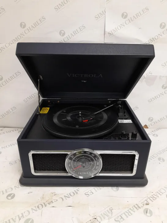 BOXED VICTROLA VTA-801B TURNTABLE IN NAVY