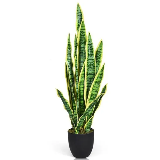 BOXED COSTWAY 93CM ARTIFICIAL SNAKE PLANT WITH POT