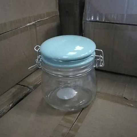 PALLET OF APPROXIMATELY 30 X BOXES OF BRAND NEW GEORGE HOME 500ML MINT CERAMIC CLIP LID JARS - 24 JARS PER BOX 