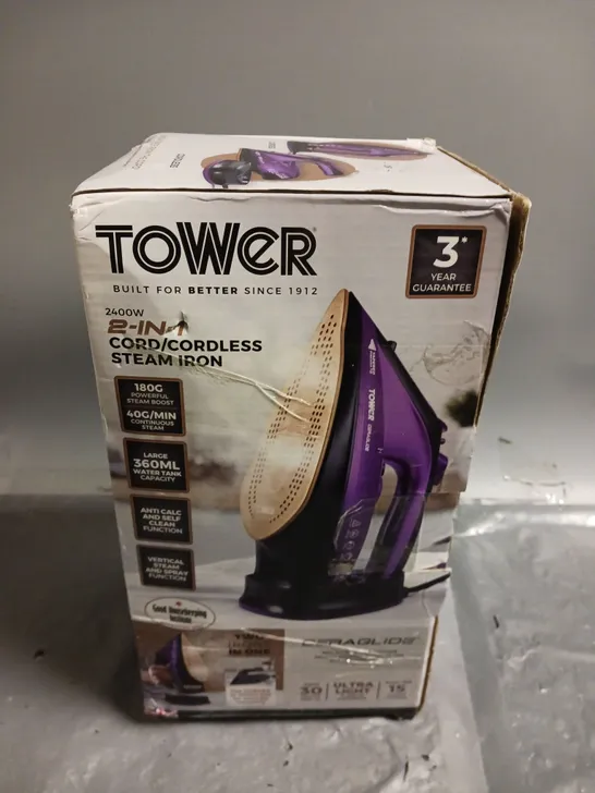 BOXED TOWER 2IN1 CORDLESS STEAM IRON