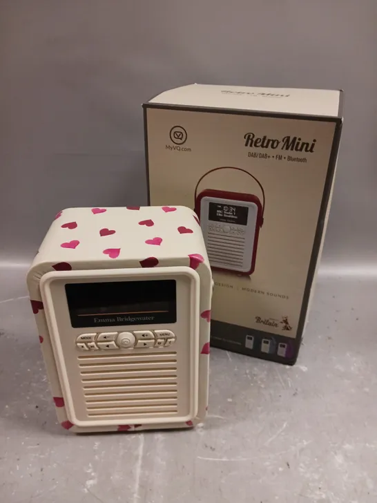 BOXED VQ RETRO MINI DAB+ BLUETOOTH RADIO 