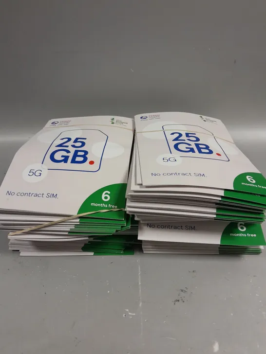 LARGE QUANTITY OF ASSORTED SIM CARDS FROM VARIOUS NETWORKS 