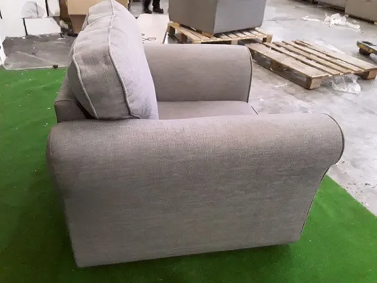 DESIGNER ARMCHAIR - GREY FABRIC