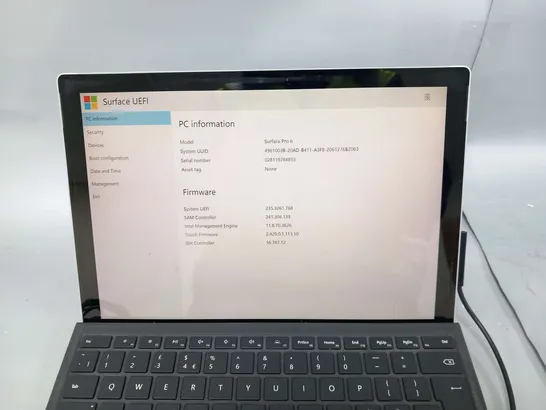 MICROSOFT SURFACE PRO 6 256GB 1796