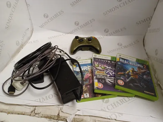 XBOX 360 SET -  CONSOLE + CONTROLLER + 3 GAMES