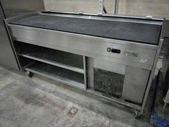 FRANCE INOX REFRIGERATED SERVING TROLLEY (MISSING GLASS SNEEZE GUARD)