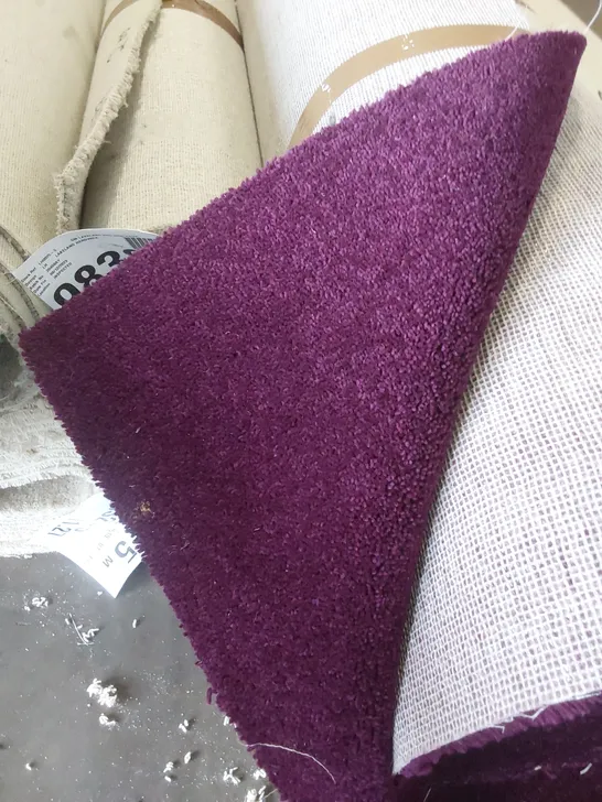 ROLL OF QUALITY DIMENSIONS DIM PLAINS ROYAL PURPLE CARPET // SIZE: APPROX 5 X 4m