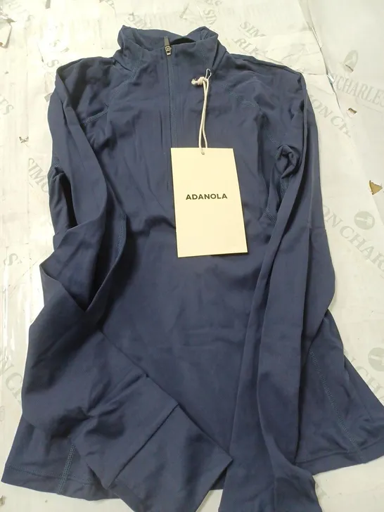 ADANOLA LONG SLEEVE QUARTER ZIP IN NAVY - MEDIUM