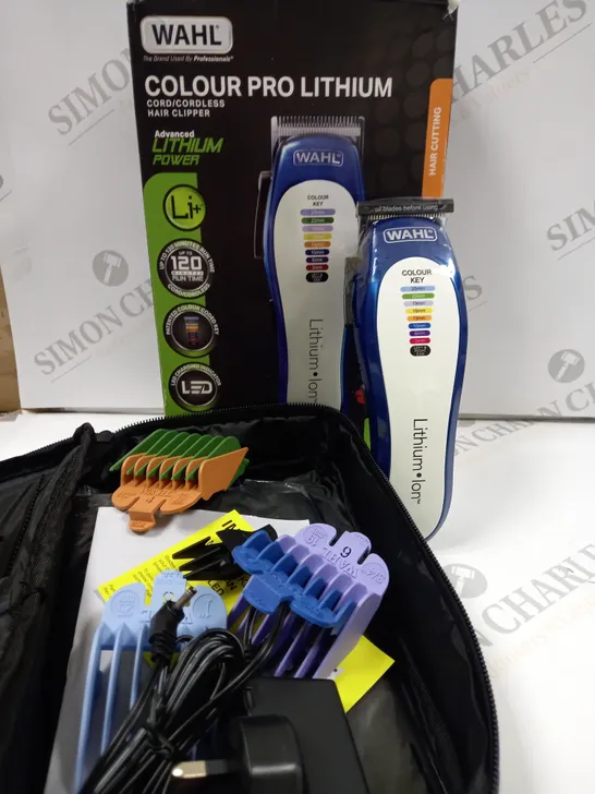 BOXED WAHL COLOUR PRO LITHIUM CORD/CORDLESS HAIR CLIPPER