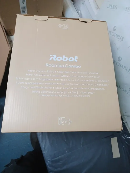 BOXED IROBOT I5+ ROBOT VACUUM CLEANER, MOP AND AUTOMATIC DIRT DISPOSAL