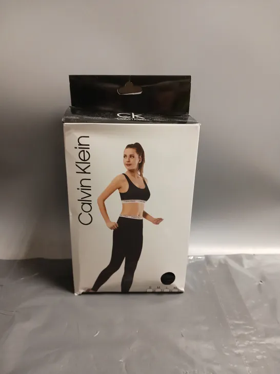 BOXED CALVIN KLEIN LADIES CROP TOP AND LEGGINGS SET BLACK SIZE M