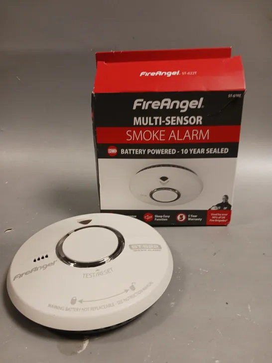 BOXED FIREANGEL ST-622 MULTI-SENSOR BATTERY POWERED SMOKE ALARM 