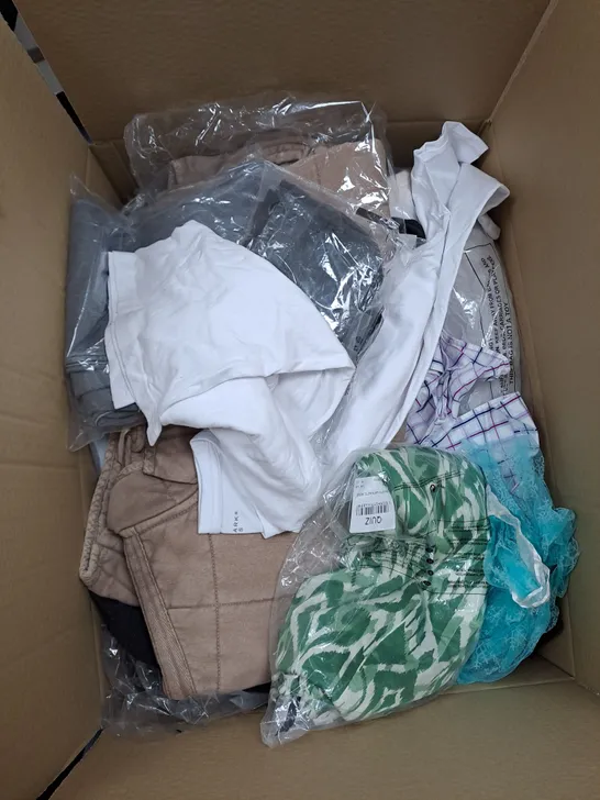 BOX OF APPROX. 40 ASSORTED CHILDRENS CLOTHING VARYING IN SIZE/COLOUR/STYLE TO INCLUDE:  TOPS, JEANS, JUMPERS