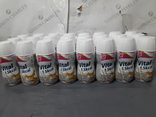 LOT OF 24 ABBOT VITAL 1.5KCAL 200ML NUTRITIONAL DRINKS - CAFFE LATTE