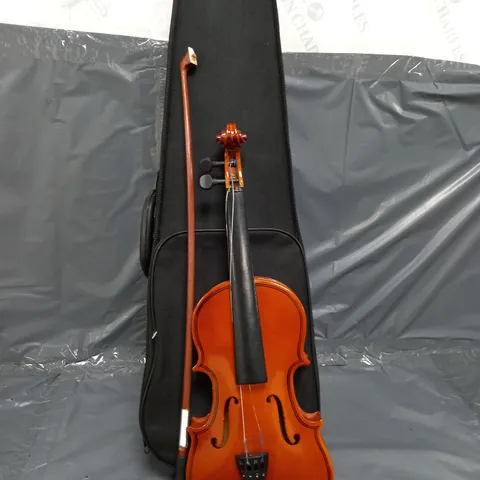 UNBRANDED VIOLIN WITH CASE (NO STRINGS) - COLLECTION ONLY