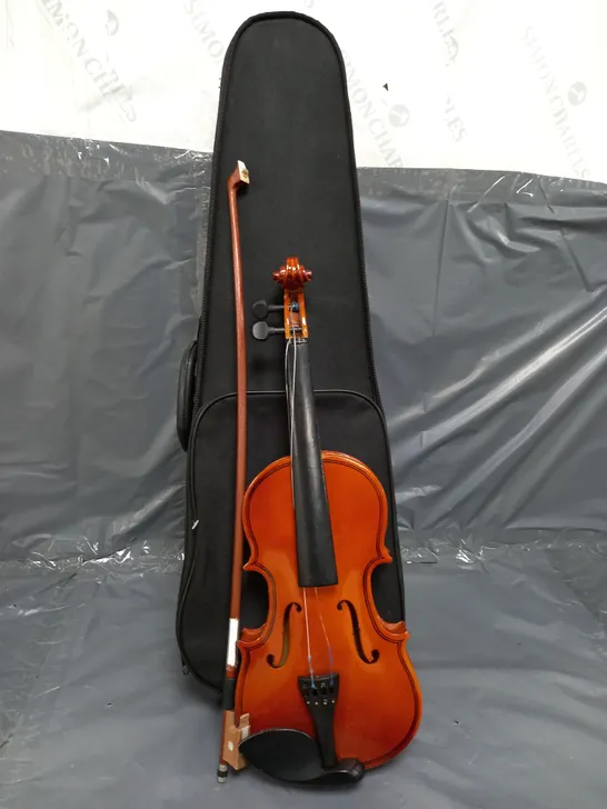 UNBRANDED VIOLIN WITH CASE (NO STRINGS) - COLLECTION ONLY