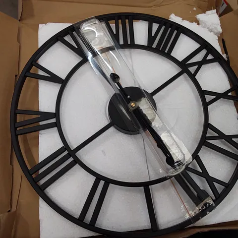 BOXED CRANNELL METAL WALL CLOCK (1 BOX)