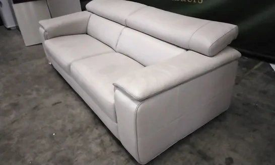 QUALITY ITALIAN DESIGNER MELO LARGE SOFA WHITE GREY LEATHER