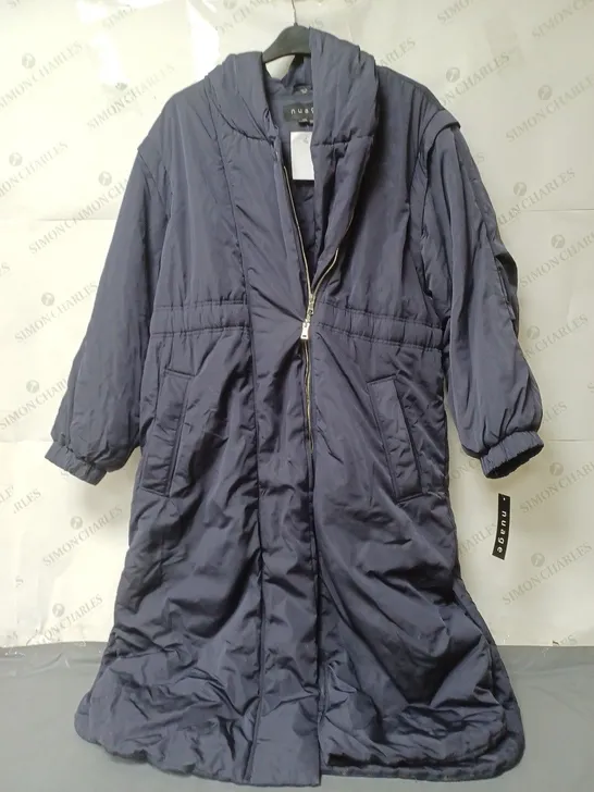 NUAGE LONG PADDED LADIES COAT DARK BLUE SIZE XXL