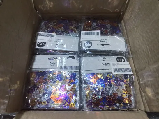 LOT OF 144 BRAND NEW 14G PACKS OF AGE 30 CONFETTI IN MULTI - 12 PACKS CONTAINING 12 PIECES