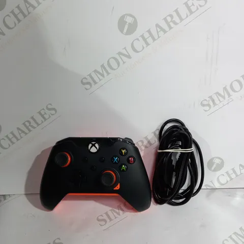 PDP ATOMIC BLACK & ORANGE  WIRED XBOX CONTROLLER