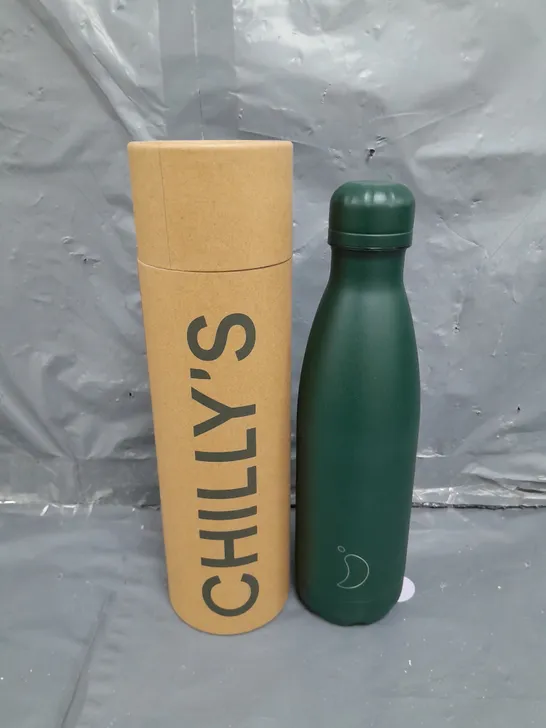 BOXED CHILLY'S 500ML ORIGINAL BOTTLE MATTE ALL GREEN