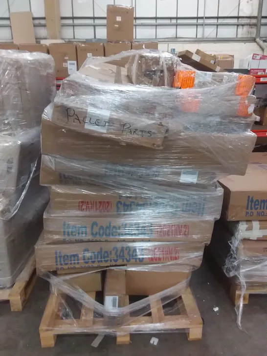 PALLET OF ASSORTED FLATPACK INCLUDING FWSTYLE WARDROBE, BEDFRAMES