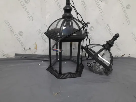 BOXED OUTDOOR HANGING LAMP LANTERN 