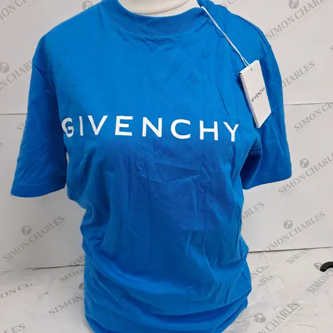 GIVENCHY BLUE CREW T-SHIRT - S