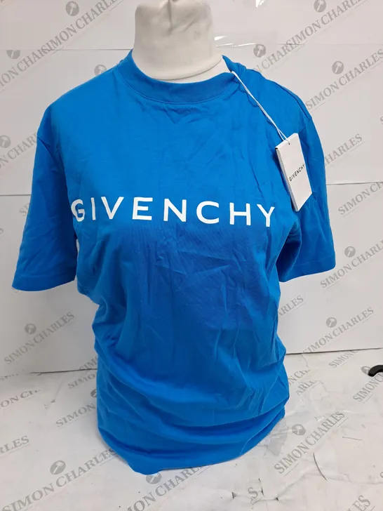 GIVENCHY BLUE CREW T-SHIRT - S