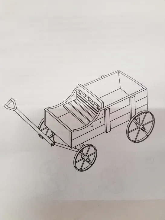 BOXED COSTWAY GARDEN PLANTER WAGON