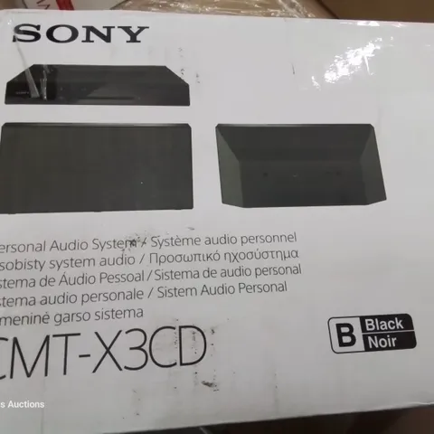 BOXED SONY PERSONAL AUDIO SYSTEM CMT-X3CD BLACK