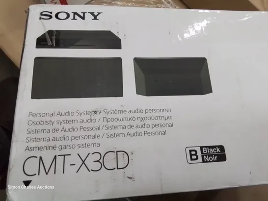 BOXED SONY PERSONAL AUDIO SYSTEM CMT-X3CD BLACK