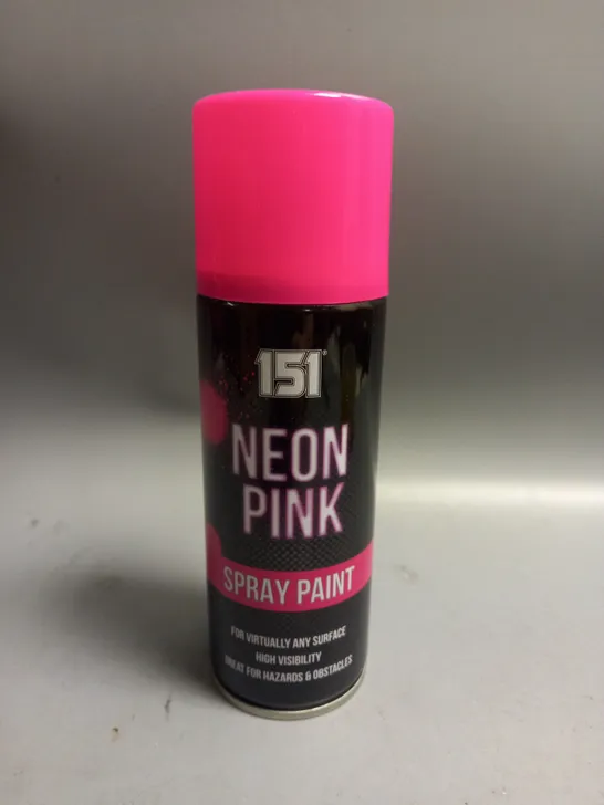 BOXED LOT OF 12 151 NEON PINK SPRAY PAINT 200ML