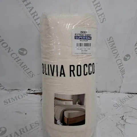 OLIVIA ROCCO DEEP FITTED SHEET - SUPER KING 