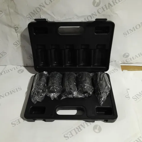 BOXED 12 POINT AXLE HUB NUT DEEP IMPACT SOCKET SET 1/2 INCH DRIVE SHAFT SOCKET 30MM - 36MM