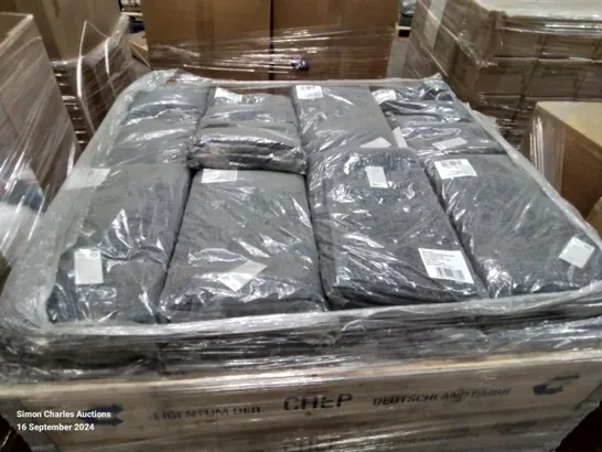 PALLET CONTAINING APPROXIMATELY 80 BRAND NEW CHENILLE DARK GREY BATH MATS