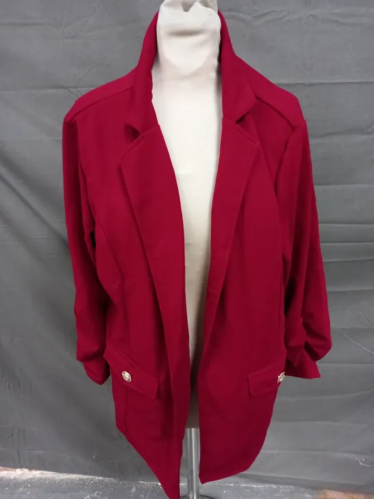 MINT LIMIT WOMENS RED BLAZER JACKET - 2XL